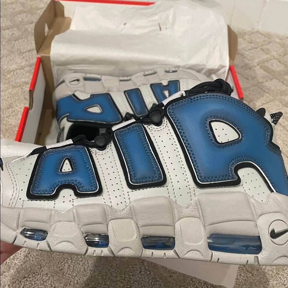 Nike Air Max Blue and Gray Uptempo Sneakers, 96